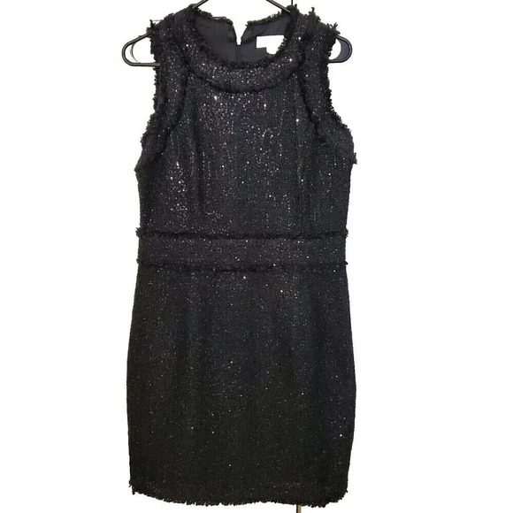 Michael Michael Kors Dress Black Women 10P Petite Wool Shimmer Lined Fall Winter - Picture 1 of 6